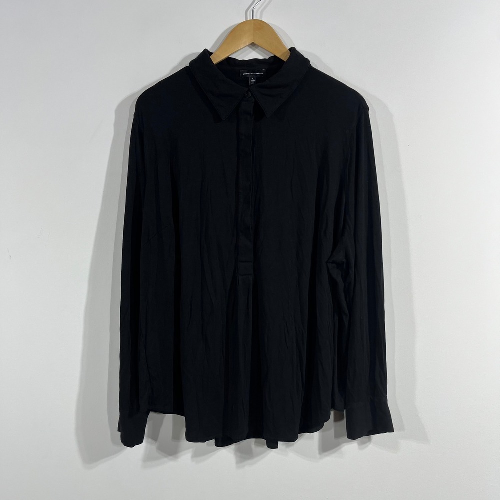 Universal Standard Office Tunic Top Long Sleeve Button Front Womens XS Lagenlook